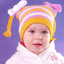 Шапочка «Непоседа» для девочки крючком