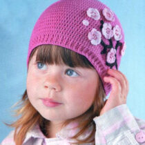 Шапочка для девочки «Ветка сакуры» Шапочка для девочки «Ветка сакуры»